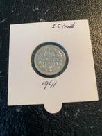 Nederland / 1941 PP / 25 Cent / Pr / Zilver, Ophalen, Zilver, 25 cent, Koningin Wilhelmina