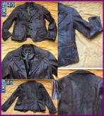 SAKI bruine (echt) leren tussenjas/colbert maat 40 z.g.a.n., Maat 38/40 (M), Bruin, Ophalen of Verzenden, Zo goed als nieuw