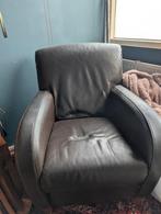 Comfortabele leren fauteuil, Ophalen, Gebruikt, Tijdloos, 75 tot 100 cm