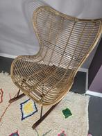 Vintage Rotan Schommelstoel, Ophalen, Gebruikt, Riet of Rotan, 75 tot 100 cm