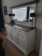 Landelijk Dressoir met Spiegel, Ophalen, 150 tot 200 cm, Eikenhout, Met deur(en)