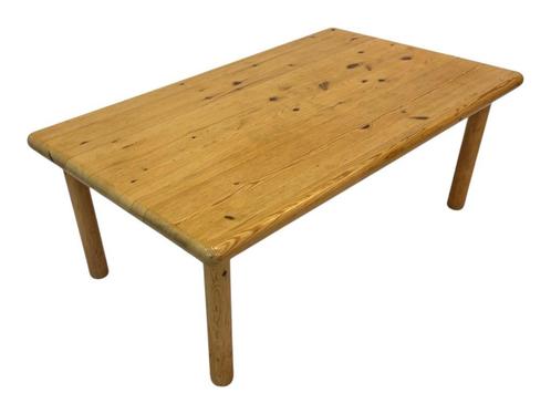 Vintage salontafel pinewood minimalistisch design jaren 70, Huis en Inrichting, Tafels | Salontafels, Gebruikt, Minder dan 50 cm