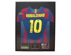 Ronaldinho gesigneerd FC Barcelona ingelijst shirt, Shirt, Ophalen of Verzenden, Zo goed als nieuw, Buitenlandse clubs