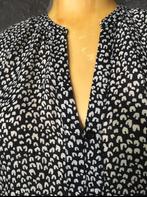 zwart wit top blouse Esprit puur viscose witte tulpen, Maat 38/40 (M), Overige kleuren, Nieuw, Ophalen of Verzenden