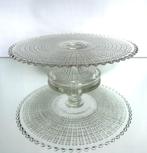 Val Saint Lambert grote taartschaal - Hambourg, Antiek en Kunst, Antiek | Glas en Kristal, Ophalen of Verzenden