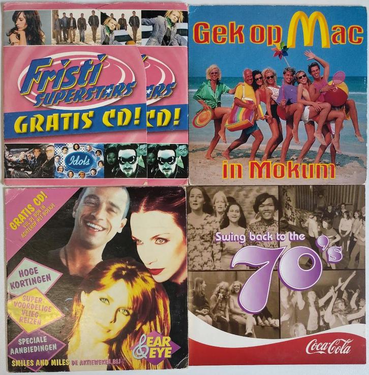 GRATIS 4 CDs (promo's Fristi, MacDonalds, Ear&Eye, CocaCola), Cd's en Dvd's, Cd's | Verzamelalbums, Zo goed als nieuw, Pop, Ophalen