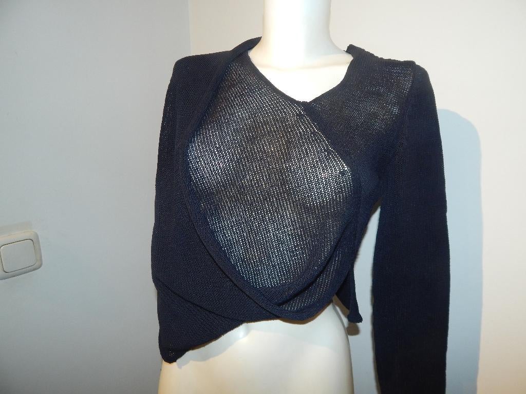 Sarah Pacini trui breisel zwart aparte voorkant one Size, Kleding | Dames, Verzenden, Sarah Pacini, Zwart, Maat 42/44 (L)