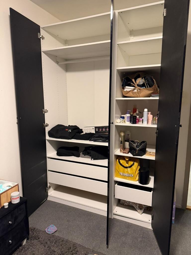 IKEA PAX Kledingkast met glanzende deuren, Gebruikt, Met deur(en), 200 cm of meer, 150 tot 200 cm