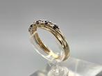 Gouden Vintage design ring amethist en diamant. 2026/170, 18 tot 19, ., Paars, Nieuw