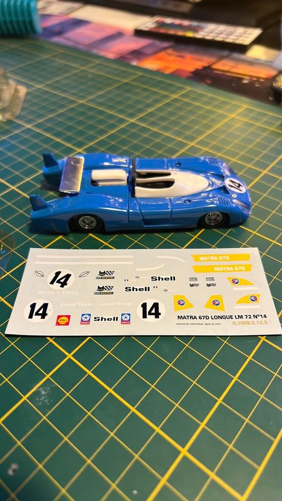 Model suto matra-simca ms 670 met orginele stikkers, Hobby en Vrije tijd, Modelauto's | 1:24, Ophalen of Verzenden, Zo goed als nieuw