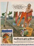 retro reclame 1974 Duobont wasmiddel nar & waslijn, Verzamelen, Retro, Verzenden, Overige typen