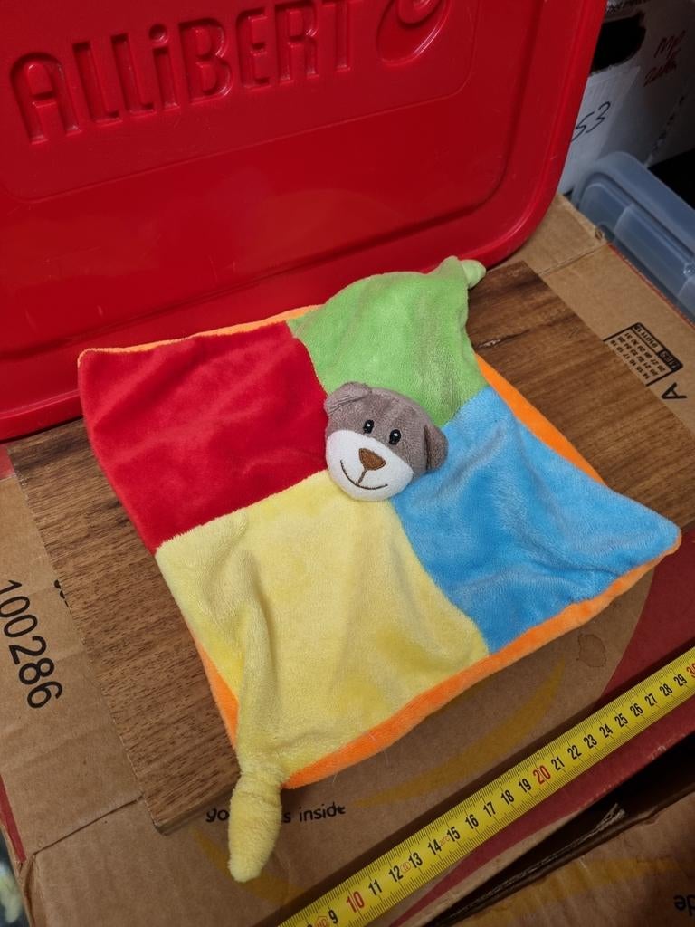 Knuffel beer doekje gekleurde nr 29, Kinderen en Baby's, Ophalen of Verzenden, Nieuw, Beer
