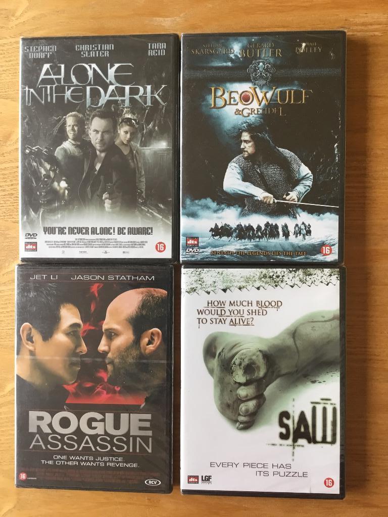 4 x dvd nieuw in verpakking, Cd's en Dvd's, Dvd's | Horror, Alle leeftijden, Ophalen of Verzenden, Nieuw in verpakking, Overige genres