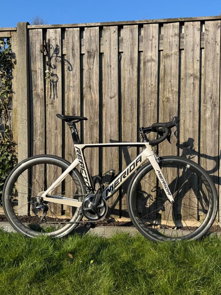 Merida Reacto racefiets maat 52 Shimano Ultegra carbon wiele, 28 inch, Carbon, Velgrem, 49 tot 53 cm