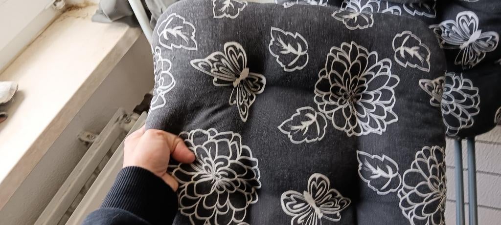 4 stoelkussens met vlinder- en bloemenprint, Ophalen of Verzenden