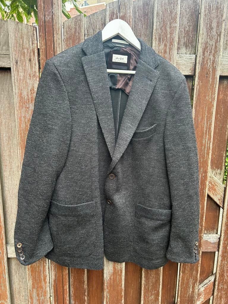 Van Gils jersey scheerwollen colbert mt 52 izgst, Ophalen, Zo goed als nieuw, Maat 52/54 (L), Grijs