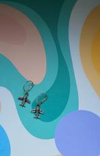 Vliegtuig Oorbellen - Zilverkleurige Hangers, Overige materialen, Hangers, Nieuw, Ophalen of Verzenden