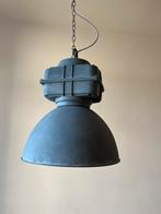 2x Industriële Hanglamp - Grijs Metaal, Max 60W E27, Ophalen, Gebruikt, Metaal, 50 tot 75 cm