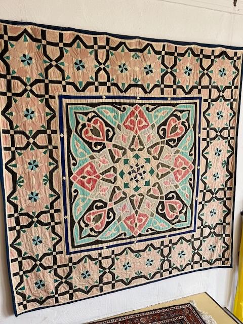 Egyptisch patchwork wandkleed, Ophalen, Gebruikt, Overige kleuren, Vierkant