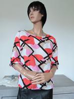 OPUS Geweldige Wit/Roze/Oranje met zwarte blouse M-L 40, Maat 38/40 (M), Wit, Ophalen of Verzenden, Zo goed als nieuw