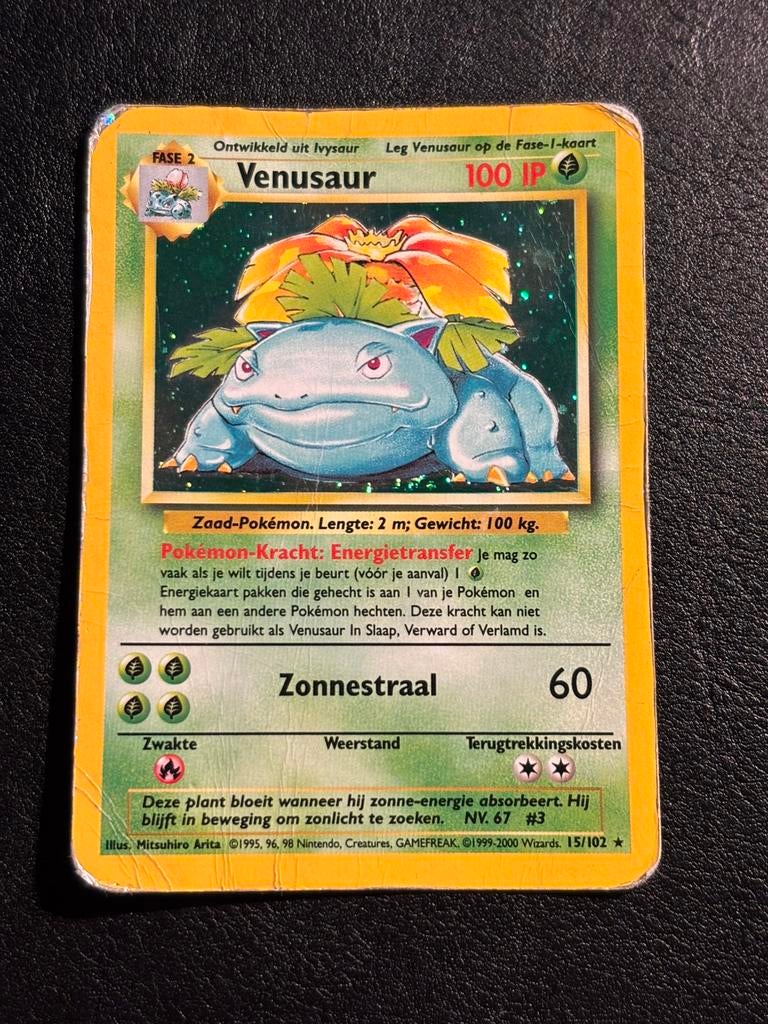 Venusaur holo (Nederlands) - Base Set 15/102 (PO), Ophalen of Verzenden, Zo goed als nieuw