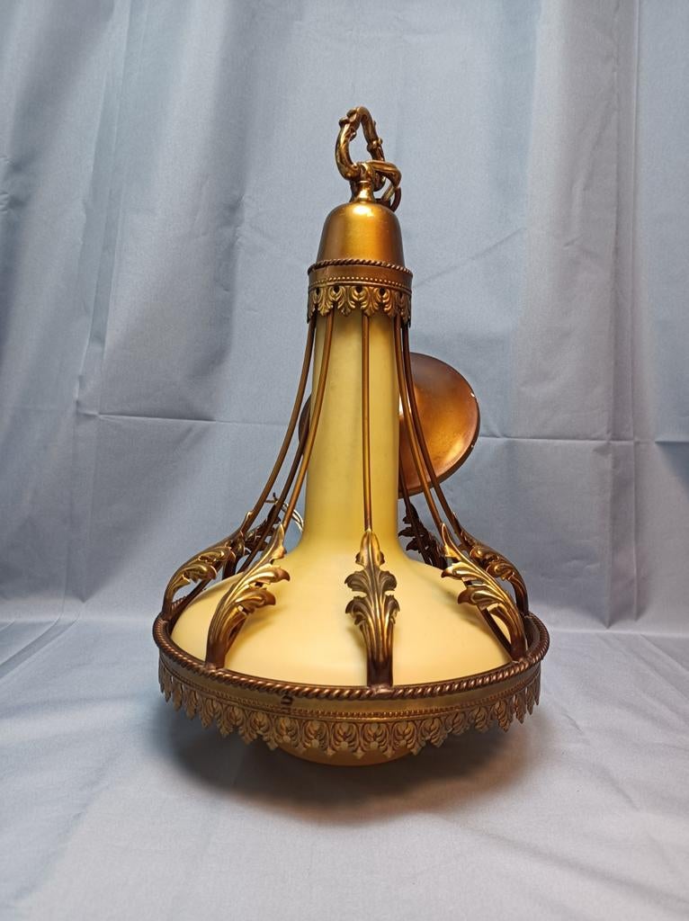 Art deco hanglamp 1920 -1930, Antiek en Kunst, Antiek | Glas en Kristal, Ophalen