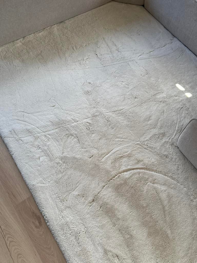 Créme zacht hoogpolig vloerkleed 160x230, Huis en Inrichting, Ophalen, 150 tot 200 cm, 200 cm of meer, Zo goed als nieuw