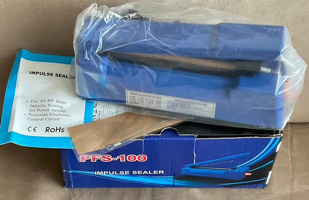 Nieuw PFS-100 impulse sealer/sealapparaat, Ophalen of Verzenden, Nieuw