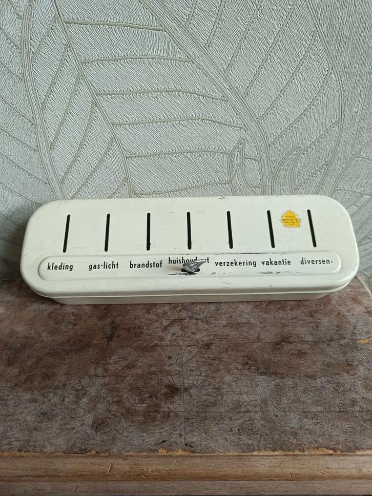 Vintage Brabantia spaarpot /Budgetplanner Jaren '50, Antiek en Kunst, Antiek | Woonaccessoires, Ophalen of Verzenden