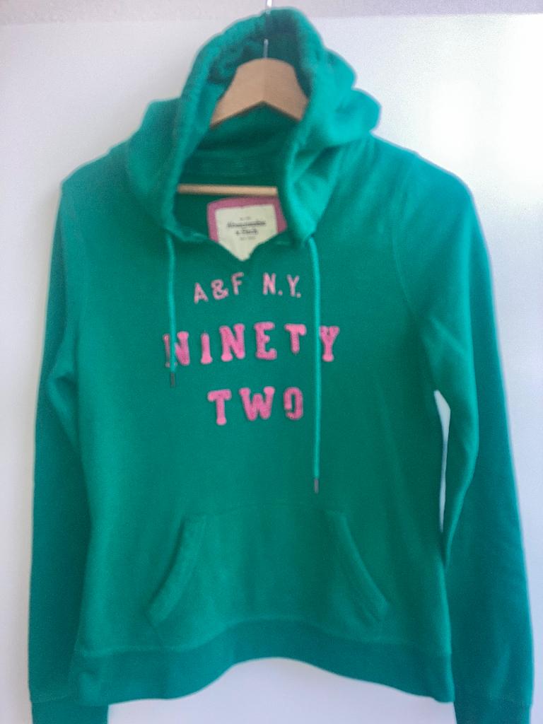 Groene hoodie, hoody van Abercrombie & Fitch mt. 158, Kinderen en Baby's, Kinderkleding | Maat 158, Meisje, Trui of Vest, Abercrombie & Fitch