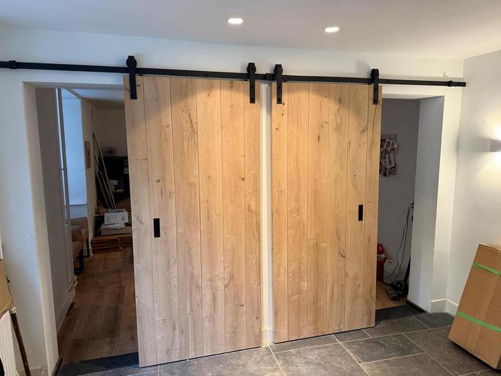 Schuifdeur/loftdeur/barndeur/douglas/massief eiken op maat, Doe-het-zelf en Verbouw, Deuren en Horren, Nieuw, Binnendeur, 200 tot 215 cm