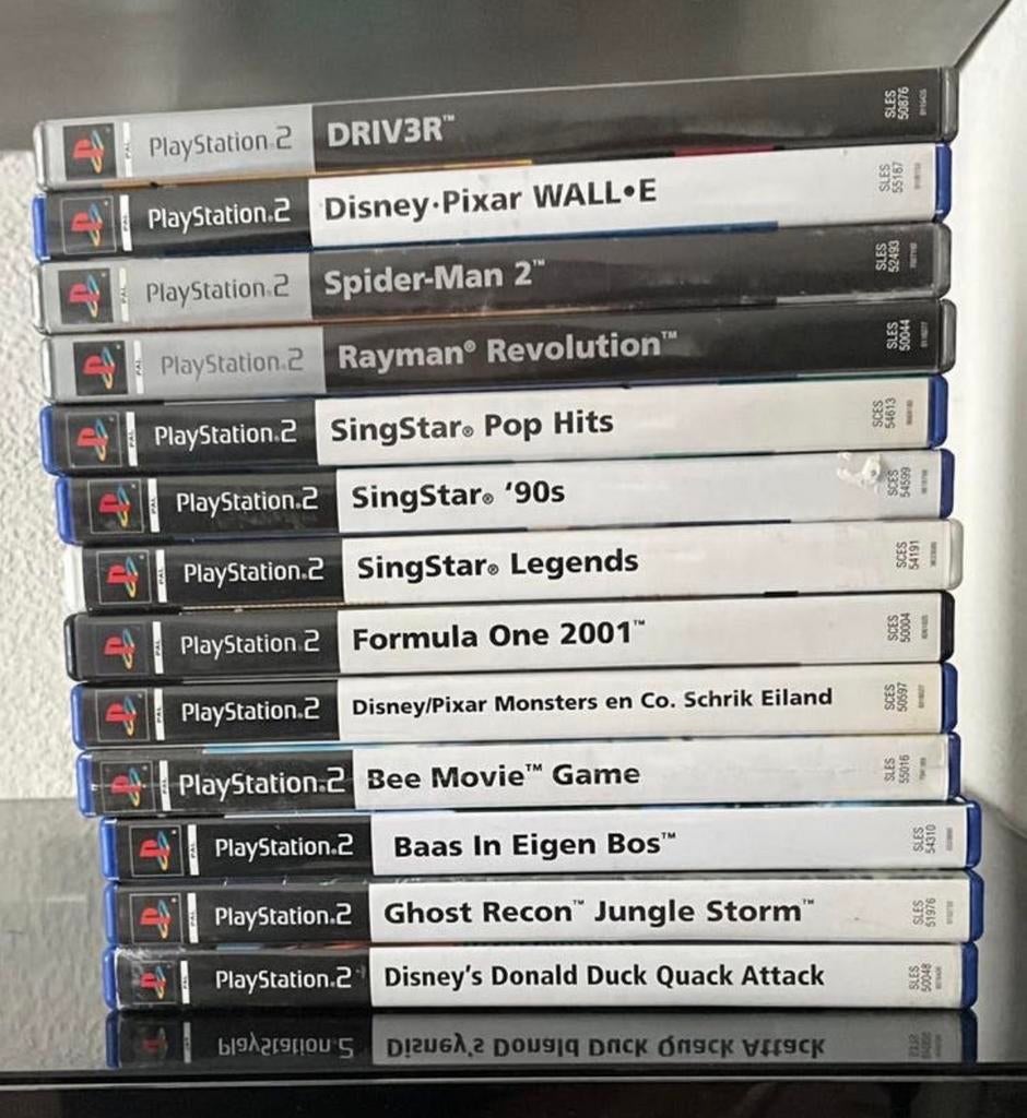 PS2 Phat MEGA-SET (SCPH-39004) - 13 Games + SingStar, Avontuur en Actie, Gebruikt, 1 speler, Ophalen of Verzenden