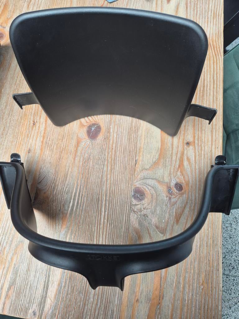 Stokke Tripp Trapp babyset met kussen - zwart, Kinderen en Baby's, Kinderstoelen, Ophalen of Verzenden, Gebruikt, Meegroeistoel