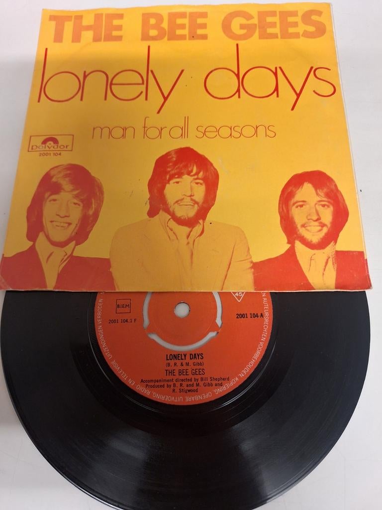 The BeeGees - Lonely Days, 1970., Cd's en Dvd's, Vinyl | Pop, Fotohoes, Verzenden, 1970 - 1979, 7 inch