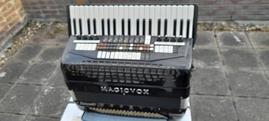 Magicvox 120 bass met 7 registers accordeon, Muziek en Instrumenten, Accordeons, Gebruikt, Met koffer, Toetsaccordeon, 120-bas
