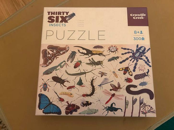 Crocodile Creek Insecten Puzzel 300 Stukjes, Hobby en Vrije tijd, Denksport en Puzzels, Zo goed als nieuw, Legpuzzel, Minder dan 500 stukjes