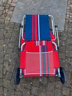 Opvouwbare Strandstoel met wielen, Ophalen, Zo goed als nieuw