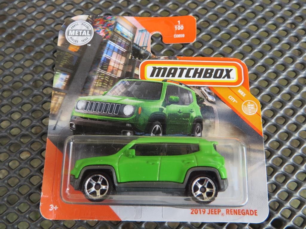 Matchbox Jeep Renegade GROEN, Hobby en Vrije tijd, Ophalen of Verzenden, Nieuw, Auto