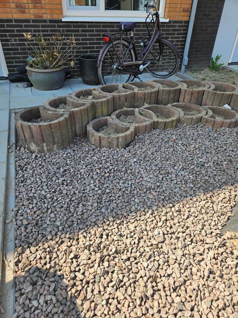 Plantenbak / muur blokken - 33st / 50cm, Tuin en Terras, Grind, Keien en Split, Ophalen