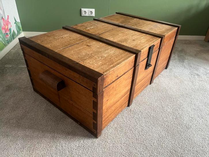 Houten Kist - 100x60x40 cm, Huis en Inrichting, Woonaccessoires | Kisten, Gebruikt, Minder dan 50 cm, 50 tot 75 cm, 50 tot 100 cm