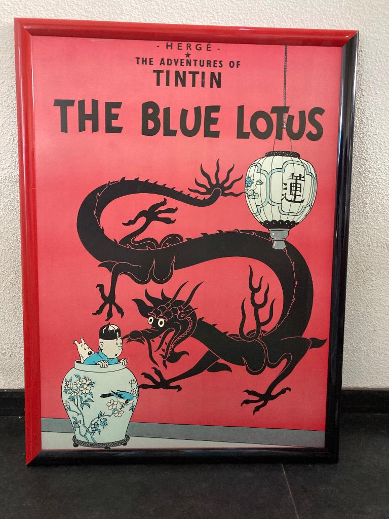 Kuifje poster lijst, Verzamelen, Stripfiguren, Ophalen, Kuifje, Zo goed als nieuw, Plaatje, Poster of Sticker