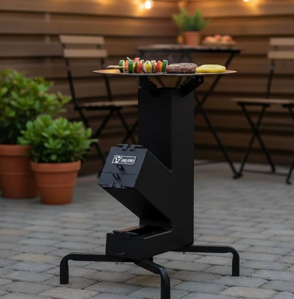 Rocket Stove RVS Raketkachel Outdoor Koken, Ophalen of Verzenden, Nieuw