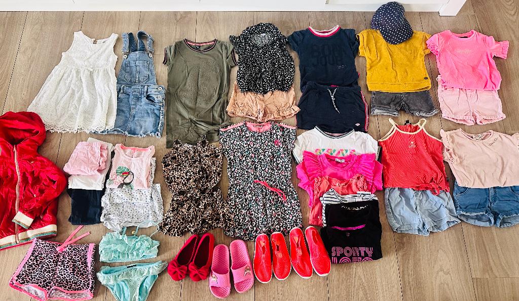 Zomer pakket Meisjes kleding maat 110/116, Ophalen of Verzenden, Zo goed als nieuw, Maat 110