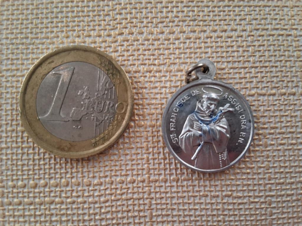 St. Franciscus / St. Antonius Medaille, Ophalen of Verzenden, Gebruikt, Sieraad, Christendom | Katholiek