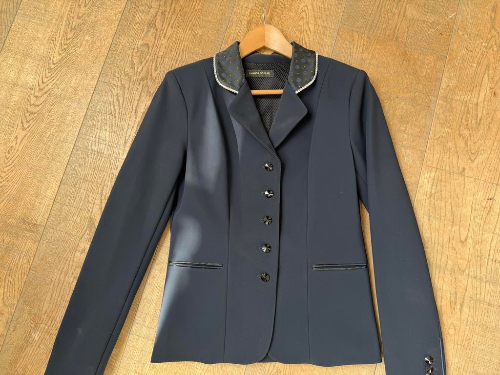 Lamantia Couture Wedstrijdjas donkerblauw, Dieren en Toebehoren, Paardrijkleding, Zo goed als nieuw, Bovenkleding, Dressuur, Ophalen of Verzenden