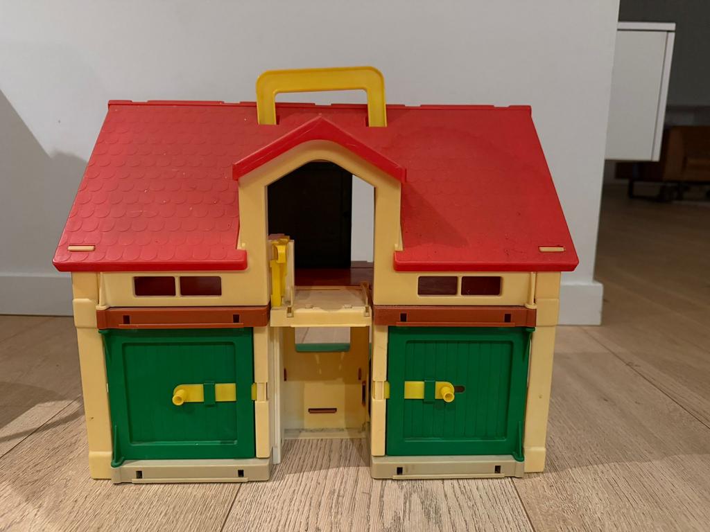 Vintage Speelgoed Boerderij met Handvat, Ophalen, Gebruikt, Jongen of Meisje