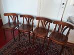 4x jaren 50 café stoelen thonet stijl, Ophalen, Gebruikt, Bruin, Jaren 50 thonet stijl