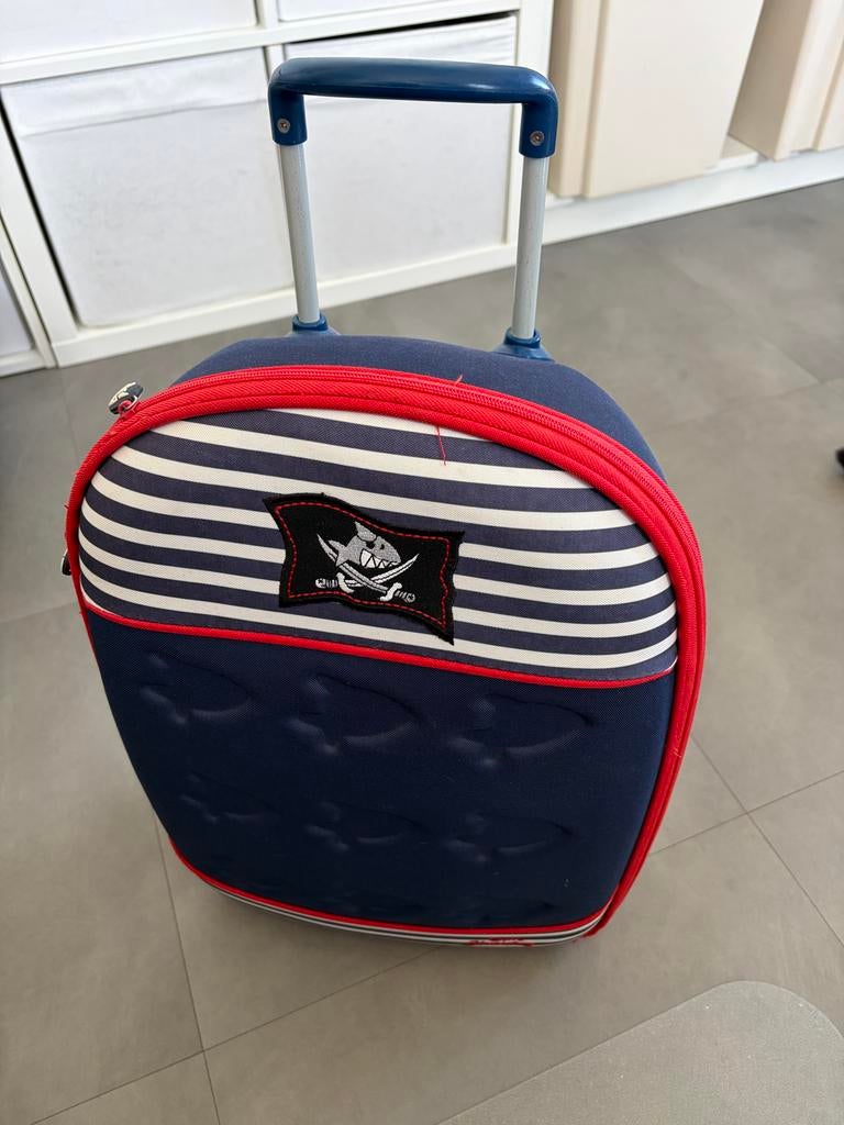 Leuke kinder trolley koffer afmeting 50x36x18, Gebruikt, 20 tot 30 cm, Blauw, Minder dan 40 cm