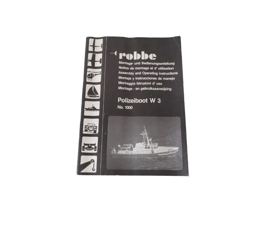 Robbe Polizei boot W 3 1000 handleiding