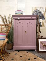 Biedermeier meidenkast linnenkast babykamer roze vintage, Ophalen, 50 tot 70 cm, 105 cm of meer, Nvt